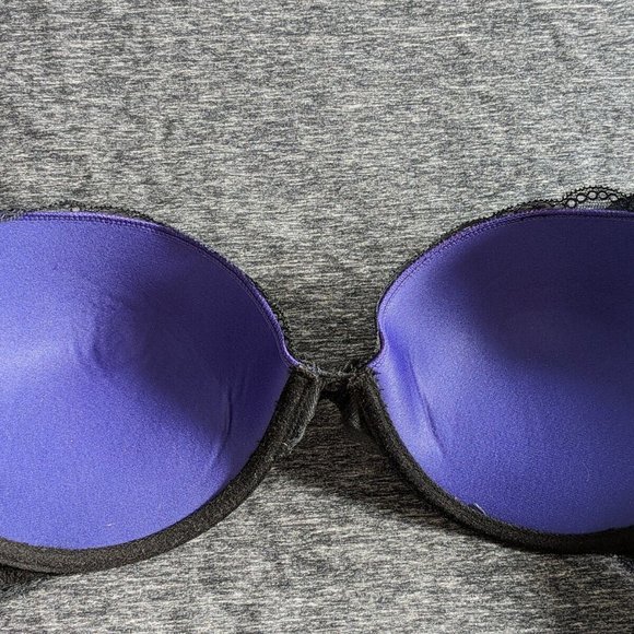 Hunkemöller push up bra blue lace 34 E padded sexy new without tags Netherlands - Picture 3 of 5